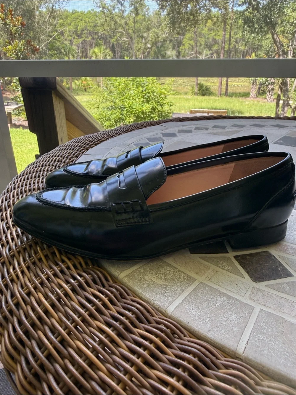 J. Crew Women’s Black Leather Penny Loafers size 7